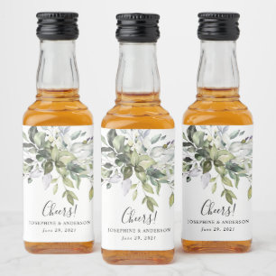 Eucalyptus Mariage Faveurs Liquor Bottle Étiquette