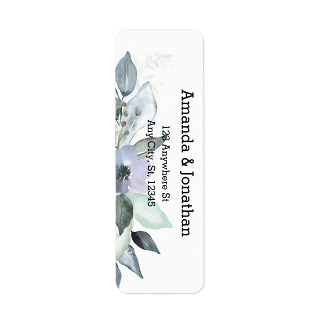 Eucalyptus Mariage Feuille Adresse de retour Étiqu (Devant)