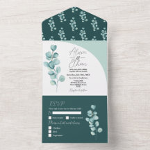 Eucalyptus Mariage Invitation & RSVP Feuilles de p