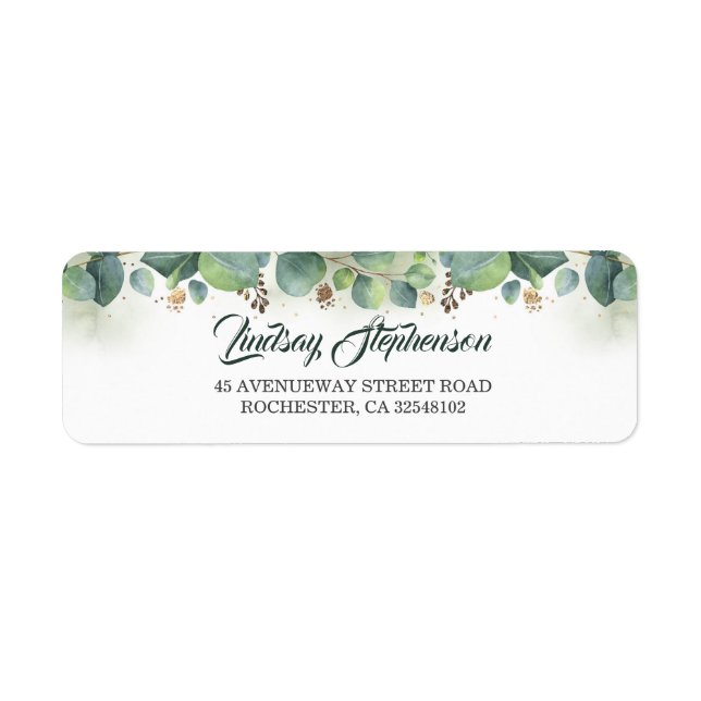 Eucalyptus Mariage vert et or (Devant)