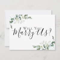 Eucalyptus Marry Us Will You Be Our Officiant Invi