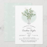 Eucalyptus Mason Jar Vase Boho Bridal Shower
