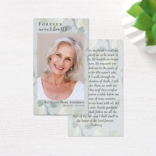 Eucalyptus Memorial Prayer Card