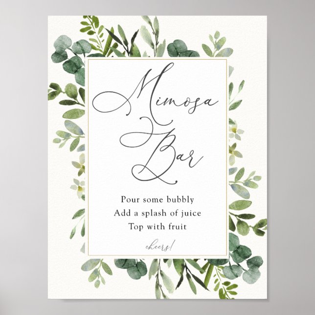 Eucalyptus Mimosa Bar Sign (Front)