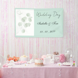 Eucalyptus Minimalist Botanical Wedding  Banner