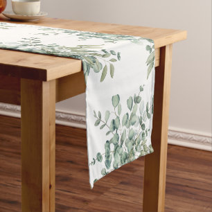 Eucalyptus Minimalist Wedding Short Table Runner