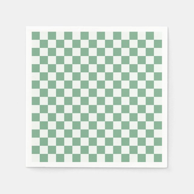 Eucalyptus mist checkerboard pattern napkin (Front)
