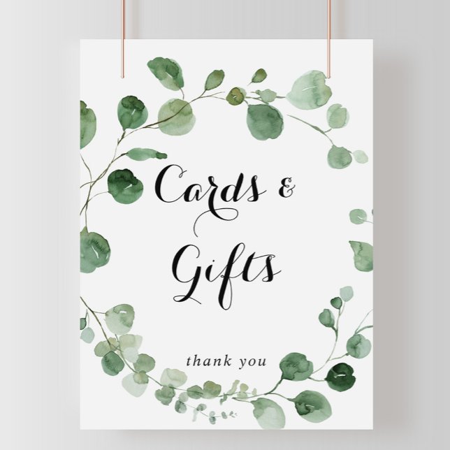 Eucalyptus Modern Calligraphy Cards and Gifts Sign (Creator Uploaded)