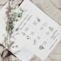 Eucalyptus Modern Icon Wedding Itinerary Program