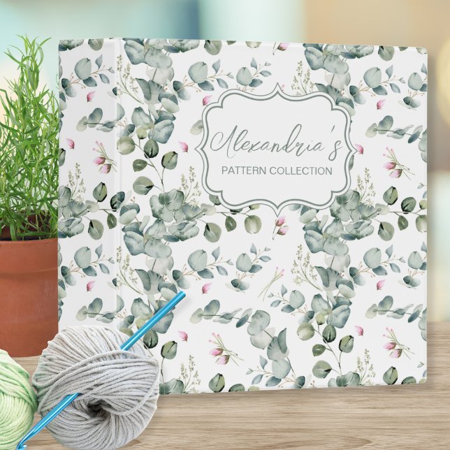 Eucalyptus Monogram Pattern Keeper Binder (Creator Uploaded)