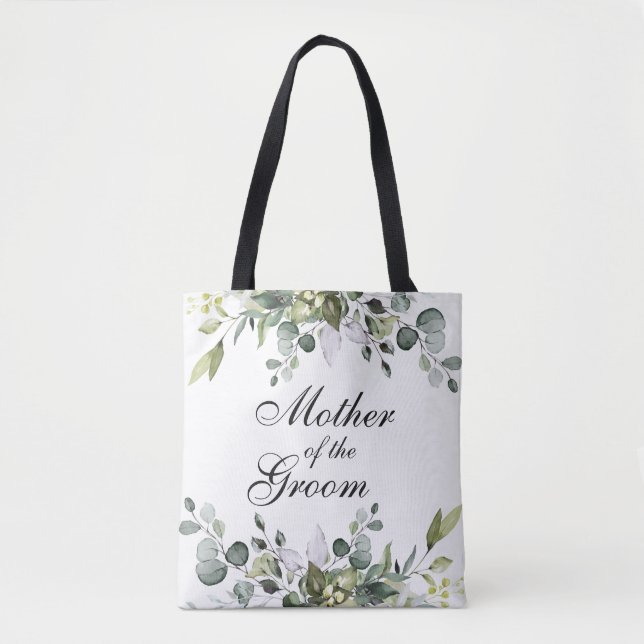 Eucalyptus Mother of the Groom Wedding Tote Bag (Front)