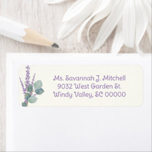 Eucalyptus n Lavender Adresse de retour Étiquettes