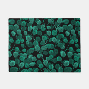Eucalyptus on black doormat