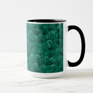 Eucalyptus on green mug