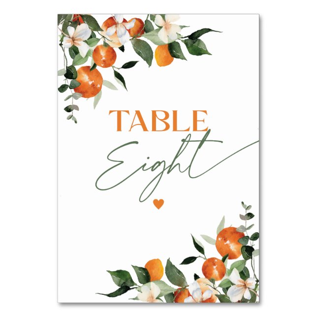 Eucalyptus oranges agrumes thème numéro de table h (Par défaut)