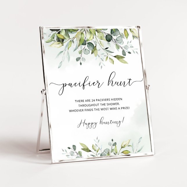 Eucalyptus Pacifier hunt baby shower game Poster (Creator Uploaded)