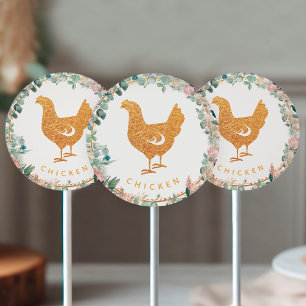 Eucalyptus Pampas Proteas Chicken Meal Choice  Classic Round Sticker