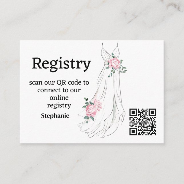 Eucalyptus Peony Bridal shower Registry Enclosure  (Front)