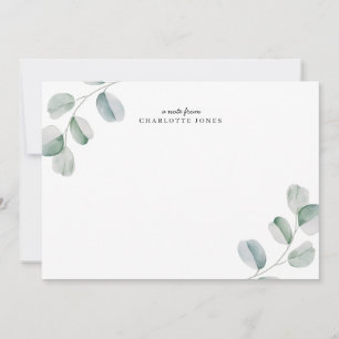 Eucalyptus Personalized Note Card