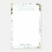 Eucalyptus Personalized Scripture Stationery
