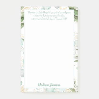 Eucalyptus Personalized Scripture Stationery Post-it Notes