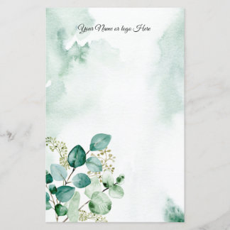 Eucalyptus Personalized Stationery