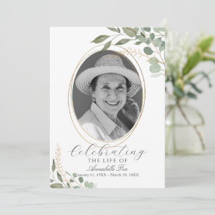 Eucalyptus Photo Funérailles Programme D'Ordre De 