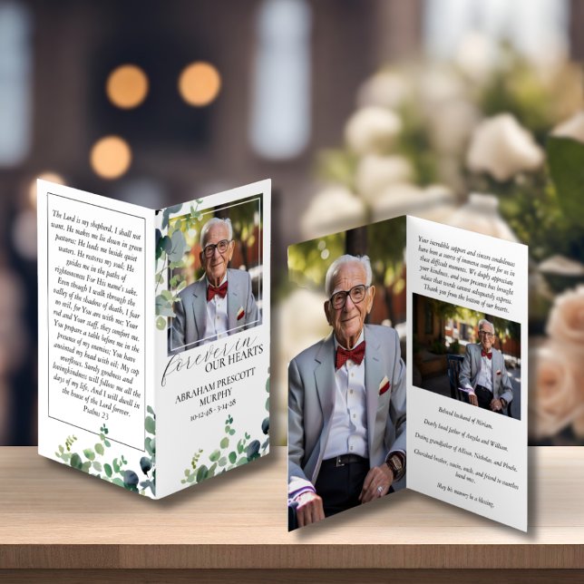 Eucalyptus Photo Small Memorial Prayer Card (Creator Uploaded)