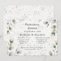 Eucalyptus Pink Blush Wedding Rehearsal Dinner