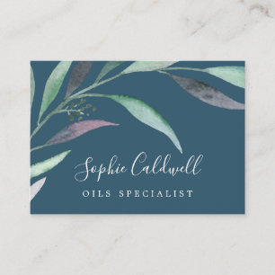 Eucalyptus pourpre et vert   Carte de visite bleu