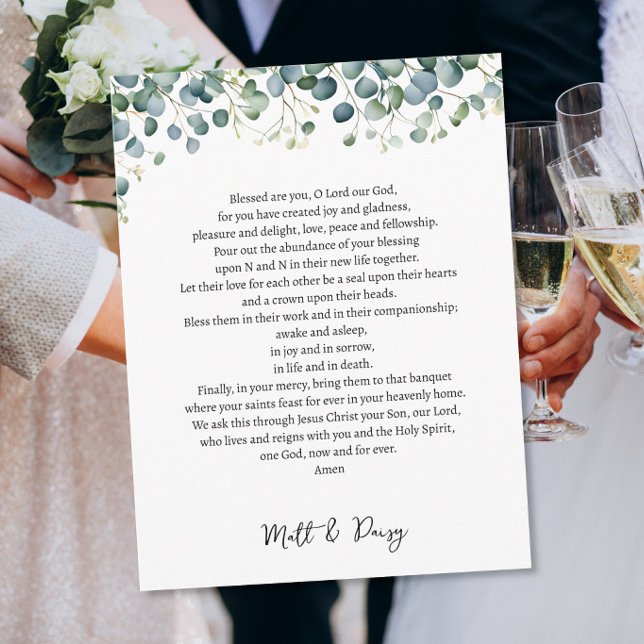 Eucalyptus Prayer on your wedding day custom  Postcard (Creator Uploaded)