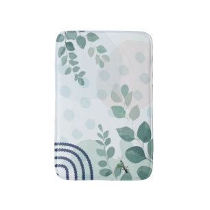 Eucalyptus Praying Mantis Australian Botanical Art Bath Mat
