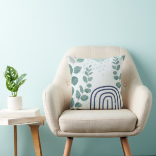 Eucalyptus Praying Mantis Australian Botanical Art Throw Pillow