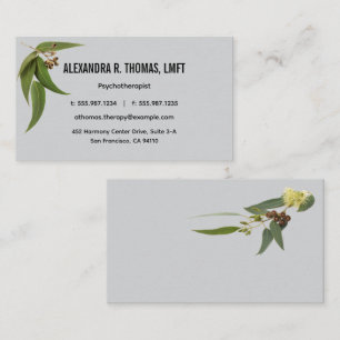 Eucalyptus Psychotherapist Family Counselor Business Card
