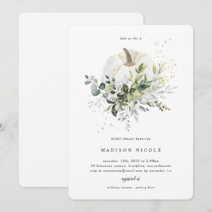 Eucalyptus Pumpkin Bridal Shower Invitation