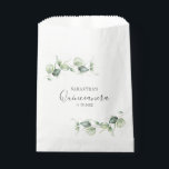 Eucalyptus Quinceanera 15th Birthday Party Favour Bag<br><div class="desc">TIP: Matching items available in this collection. Our botanical eucalyptus birthday collection features watercolor foliage and modern typography in dark grey text. Use the "Customize it" button to further re-arrange and format the style and placement of text. Could easily be repurpose for other special events like anniversaries, baby shower, birthday...</div>