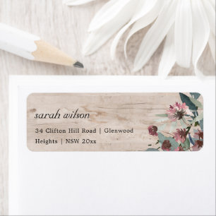Eucalyptus rose sauvage en bois rustique Adresse f