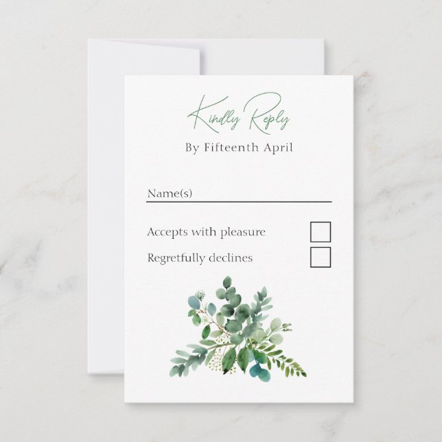 Eucalyptus RSVP Card (Front)