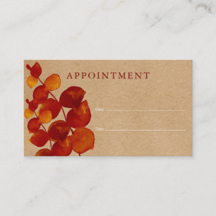 Eucalyptus Rustic Customer Appointment Card