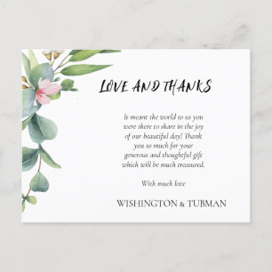 Eucalyptus Rustic Greenery Carte de remerciements 
