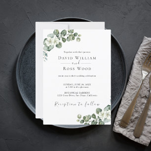 Eucalyptus Rustic Greenery Wedding Invitation