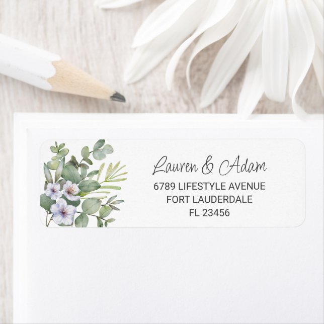 Eucalyptus rustique et Mariage Floral pourpre (En situation)