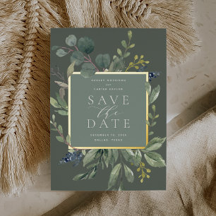 Eucalyptus & Sage Foil Enregistrer la carte Date