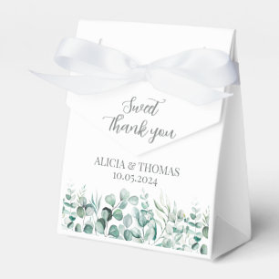 Eucalyptus Sage Green Botanical Wedding Favor Box