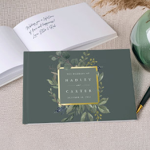 Eucalyptus & Sage Green Botanical Wedding Guest Book