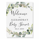 Eucalyptus Sage Green Floral Baby Shower