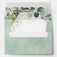 Eucalyptus Sage Greenery Modern Geometric Wedding