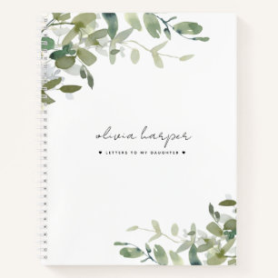 Eucalyptus Sage Ivy Letters to Daughter Memory Notebook