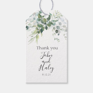 Eucalyptus Sage Modern wildflower wedding tag