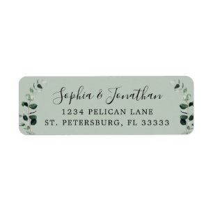Eucalyptus Sage Wedding Return Address